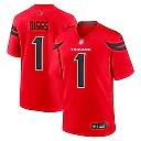 Zennovawear Stefon Diggs 1 Houston Texans Alternate Game Men Jersey - Red
