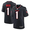 Zennovawear Stefon Diggs 1 Houston Texans Game Men Jersey - Navy