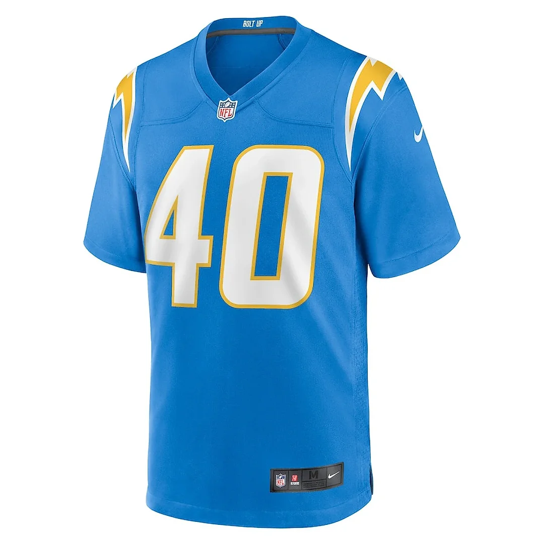 Zennovawear Stephen Anderson 40 Los Angeles Chargers Game Men Jersey - Powder Blue