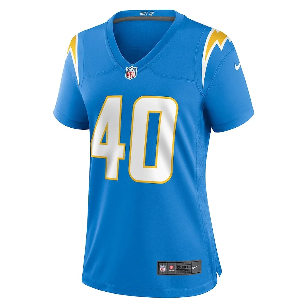 Zennovawear Stephen Anderson 40 Los Angeles Chargers Game Women Jersey - Powder Blue