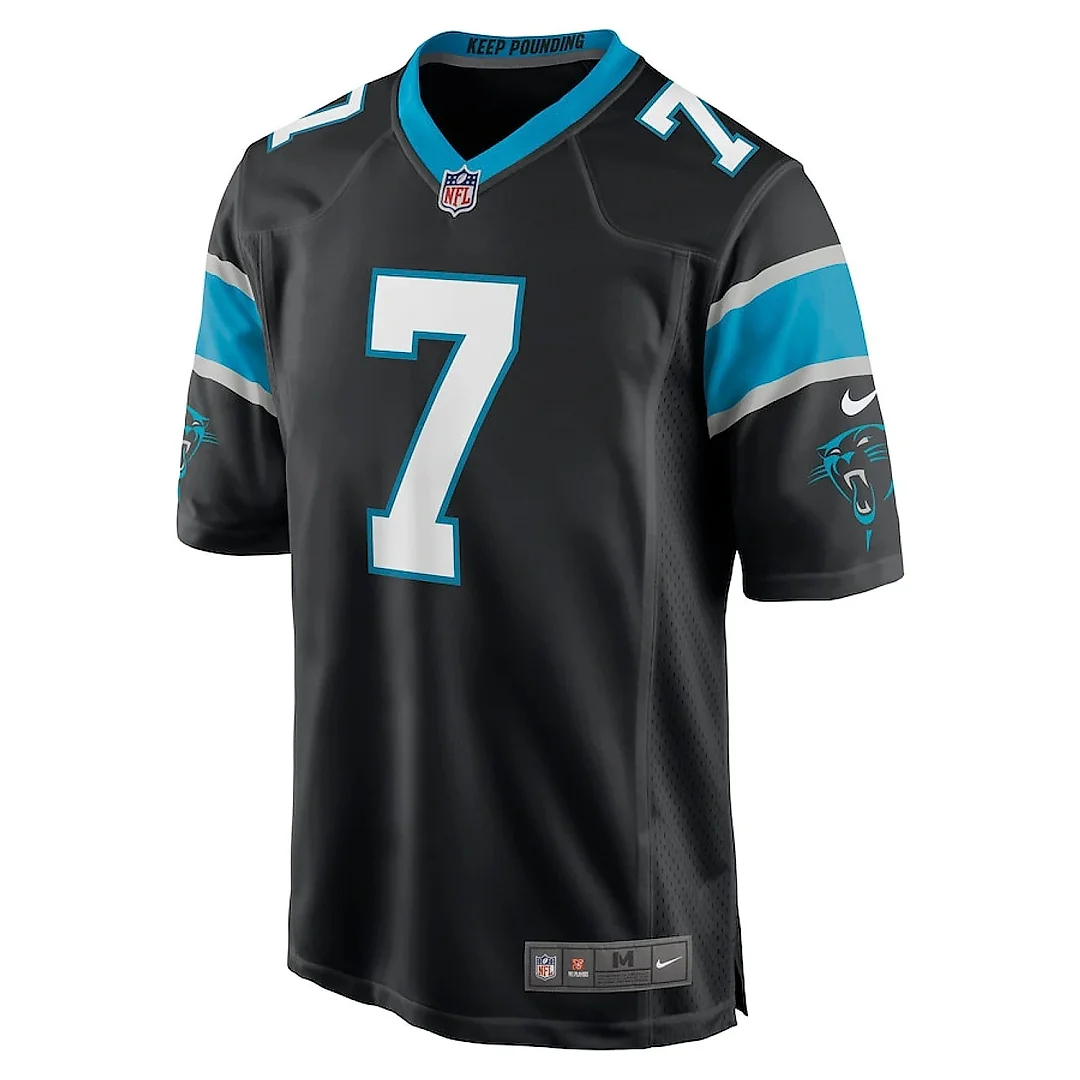 Zennovawear Steve Beuerlein 7 Carolina Panthers Men Retired Jersey - Black