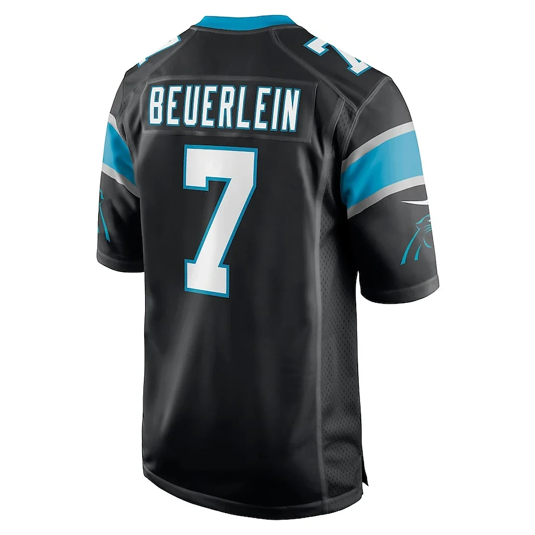 Zennovawear Steve Beuerlein 7 Carolina Panthers Men Retired Jersey - Black