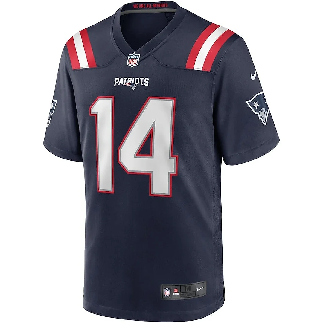 Zennovawear Steve Grogan 14 New England Patriots Men Game Retired Jersey - Navy