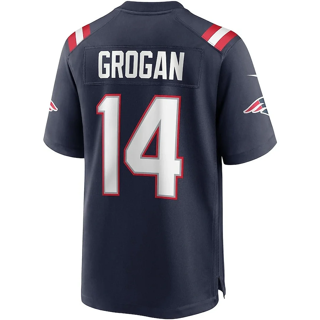 Zennovawear Steve Grogan 14 New England Patriots Men Game Retired Jersey - Navy