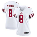 Zennovawear Steve Young 8 San Francisco 49ers Women Retired Game Jersey - White
