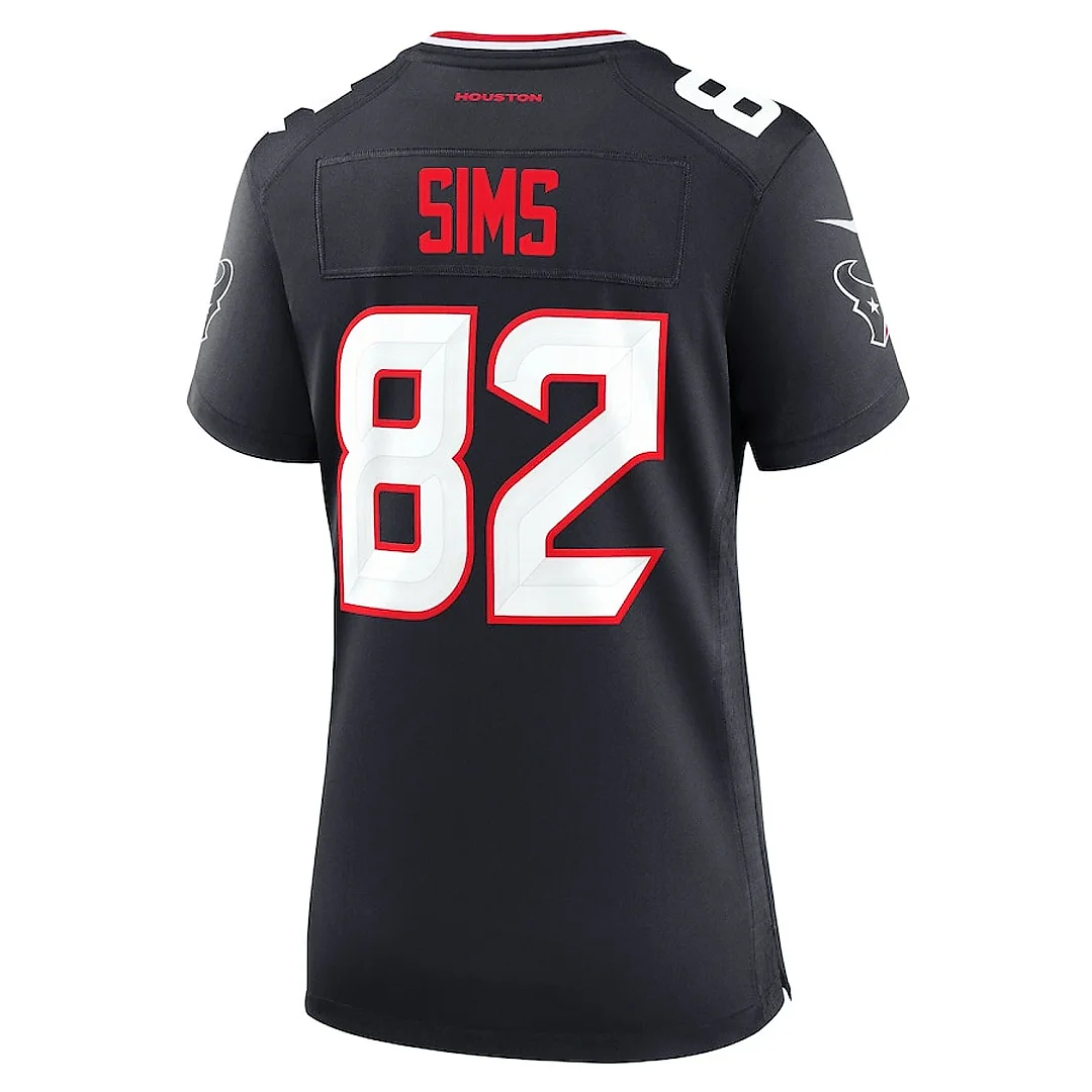 Zennovawear Steven Sims 82 Houston Texans Women Team Game Jersey - Navy