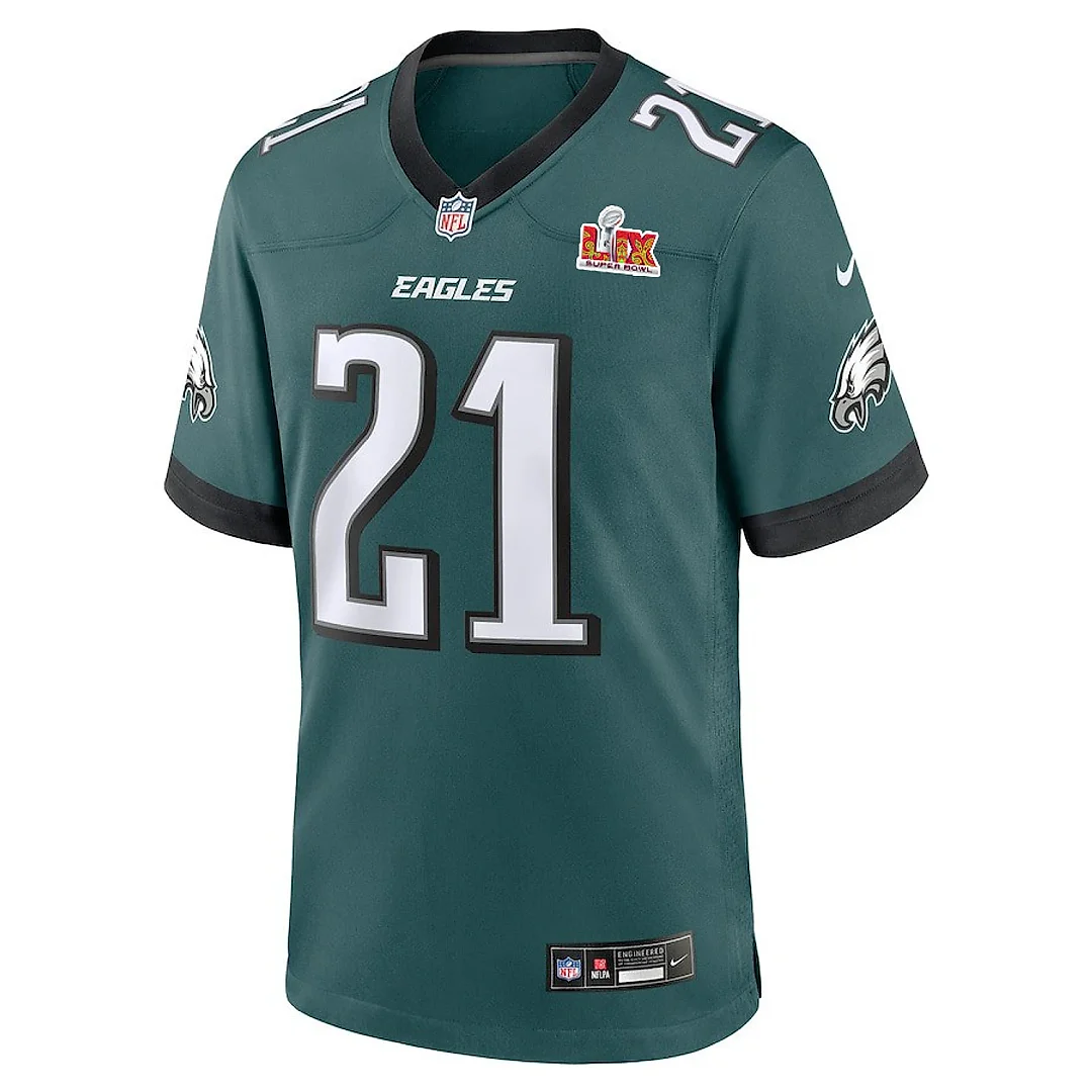 Zennovawear Sydney Brown 21 Philadelphia Eagles Super Bowl LIX Jersey - Men's - Midnight Green