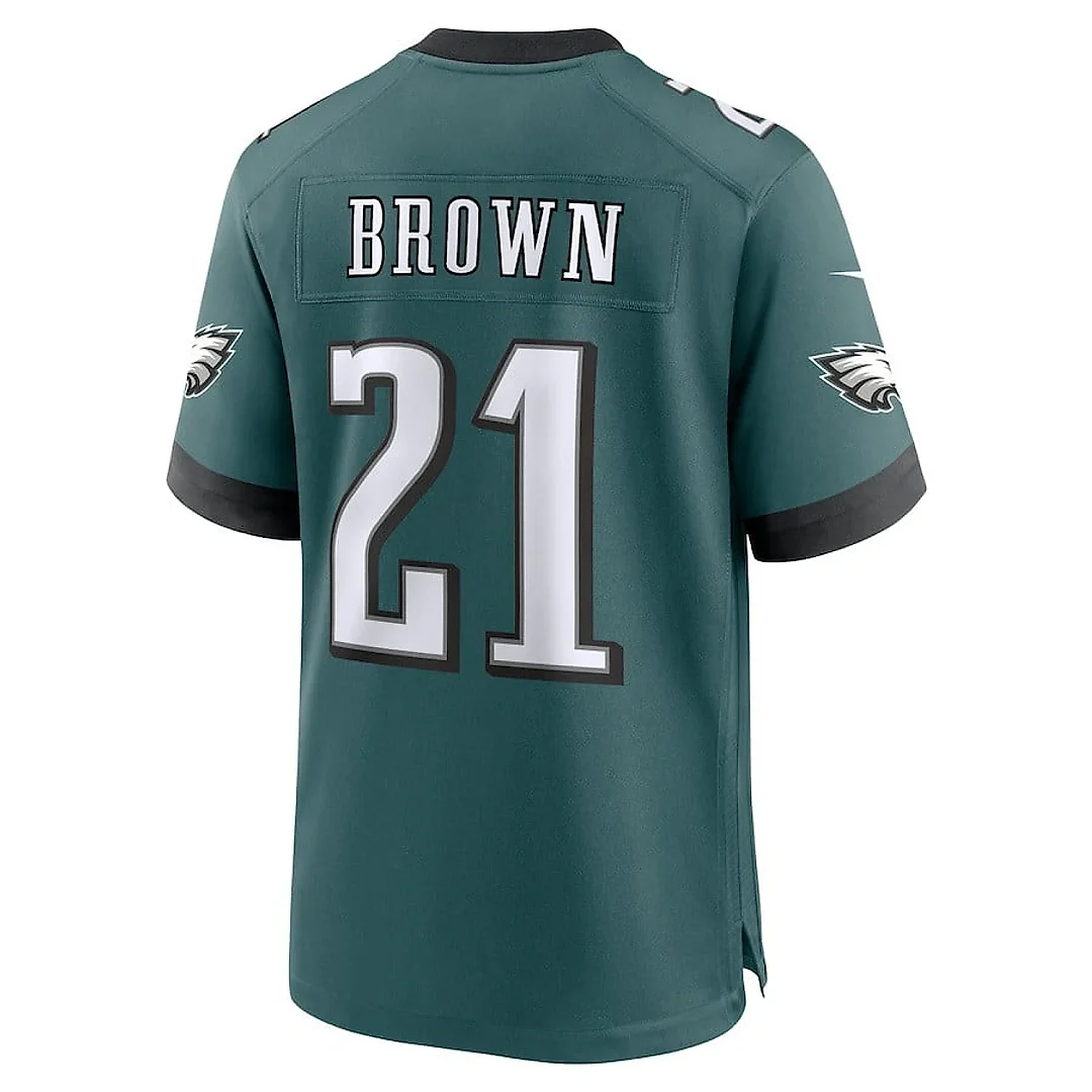 Zennovawear Sydney Brown 21 Philadelphia Eagles Super Bowl LIX Jersey - Men's - Midnight Green