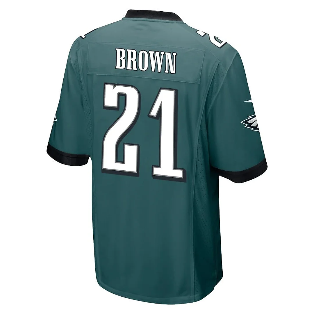 Zennovawear Sydney Brown 21 Philadelphia Eagles Super Bowl LIX Champions Patch 'New Orleans - Where Legends Are Made' EMBROIDERED Game Men Jersey...