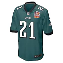 Zennovawear Sydney Brown 21 Philadelphia Eagles Super Bowl LIX Champions Patch Game Men Jersey - Midnight Green