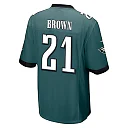 Zennovawear Sydney Brown 21 Philadelphia Eagles Super Bowl LIX New Orleans Patch Game Men Jersey - Midnight Green