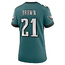 Zennovawear Sydney Brown 21 Philadelphia Eagles Women's Team Game Jersey - Midnight Green