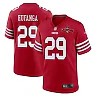 Zennovawear Talanoa Hufanga 29 San Francisco 49ers NFC Champions Patch Game Men Jersey - Scarlet