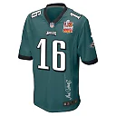 Zennovawear Tanner McKee 16 Philadelphia Eagles Super Bowl LIX Champions Patch 'New Orleans - Where Passion Ignites' EMBROIDERED Game Men Jersey...