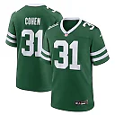 Zennovawear Tarik Cohen 31 New York Jets Team Game Men Jersey - Legacy Green