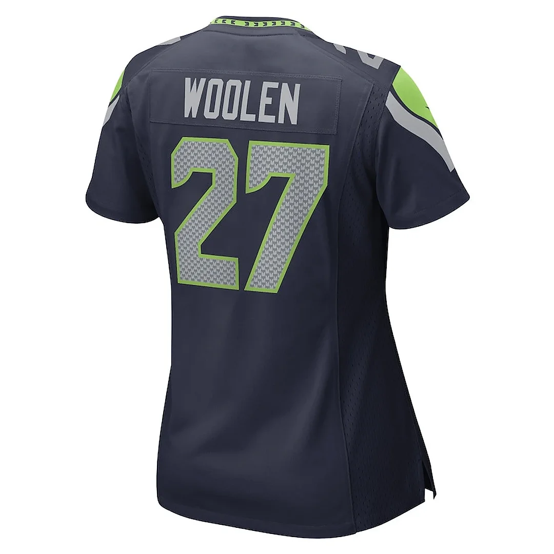 Zennovawear Tariq Woolen Seattle 27 Seahawks Women Game Jersey - College Navy