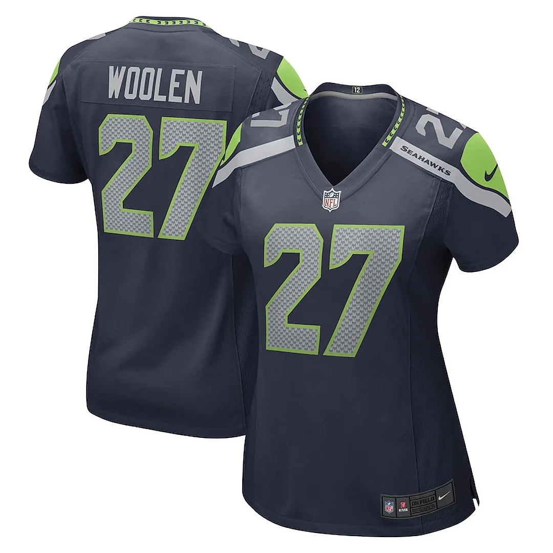 Zennovawear Tariq Woolen Seattle 27 Seahawks Women Game Jersey - College Navy