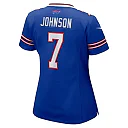Zennovawear Taron Johnson 7 Buffalo Bills Women Game Jersey - Royal