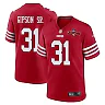 Zennovawear Tashaun Gipson Sr. 31 San Francisco 49ers NFC Champions Patch Game Men Jersey - Scarlet
