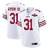 Zennovawear Tashaun Gipson Sr. 31 San Francisco 49ers NFC Champions Patch Game Men Jersey - White