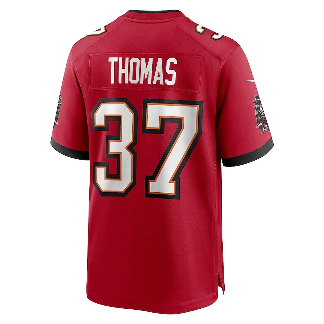 Zennovawear Tavierre Thomas 37 Tampa Bay Buccaneers Game Men Jersey - Red