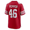 Zennovawear Taybor Pepper 46 San Francisco 49ers Game Men Jersey - Scarlet