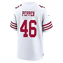 Zennovawear Taybor Pepper 46 San Francisco 49ers NFC Champions Patch Game Men Jersey - White