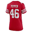 Zennovawear Taybor Pepper 46 San Francisco 49ers Women's Game Jersey - Scarlet