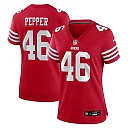 Zennovawear Taybor Pepper 46 San Francisco 49ers Women's Game Jersey - Scarlet