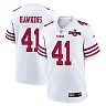 Zennovawear Tayler Hawkins 41 San Francisco 49ers NFC Champions Patch Game Men Jersey - White
