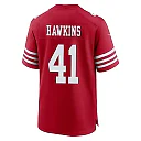 Zennovawear Tayler Hawkins 41 San Francisco 49ers NFC Champions Patch Game Men Jersey - Scarlet