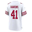 Zennovawear Tayler Hawkins 41 San Francisco 49ers NFC Champions Patch Game Men Jersey - White