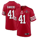 Zennovawear Tayler Hawkins 41 San Francisco 49ers NFC Champions Patch Game Men Jersey - Scarlet