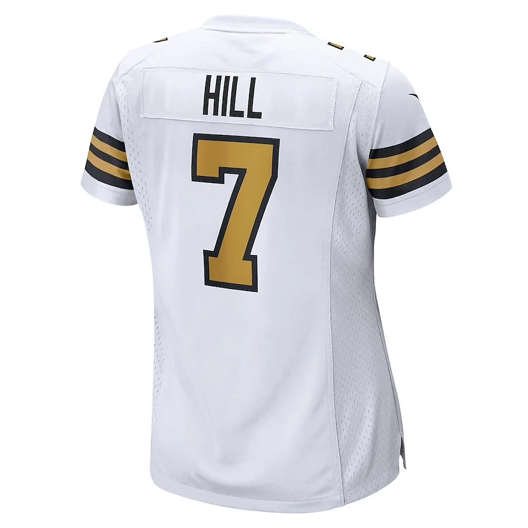 Zennovawear Taysom Hill 7 New Orleans Saints Women Alternate Game Jersey - White