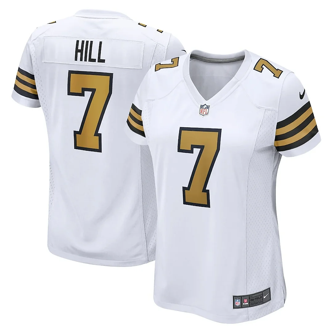 Zennovawear Taysom Hill 7 New Orleans Saints Women Alternate Game Jersey - White