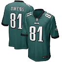 Zennovawear Terrell Owens 81 Philadelphia Eagles Men Game Retired Jersey - Midnight Green