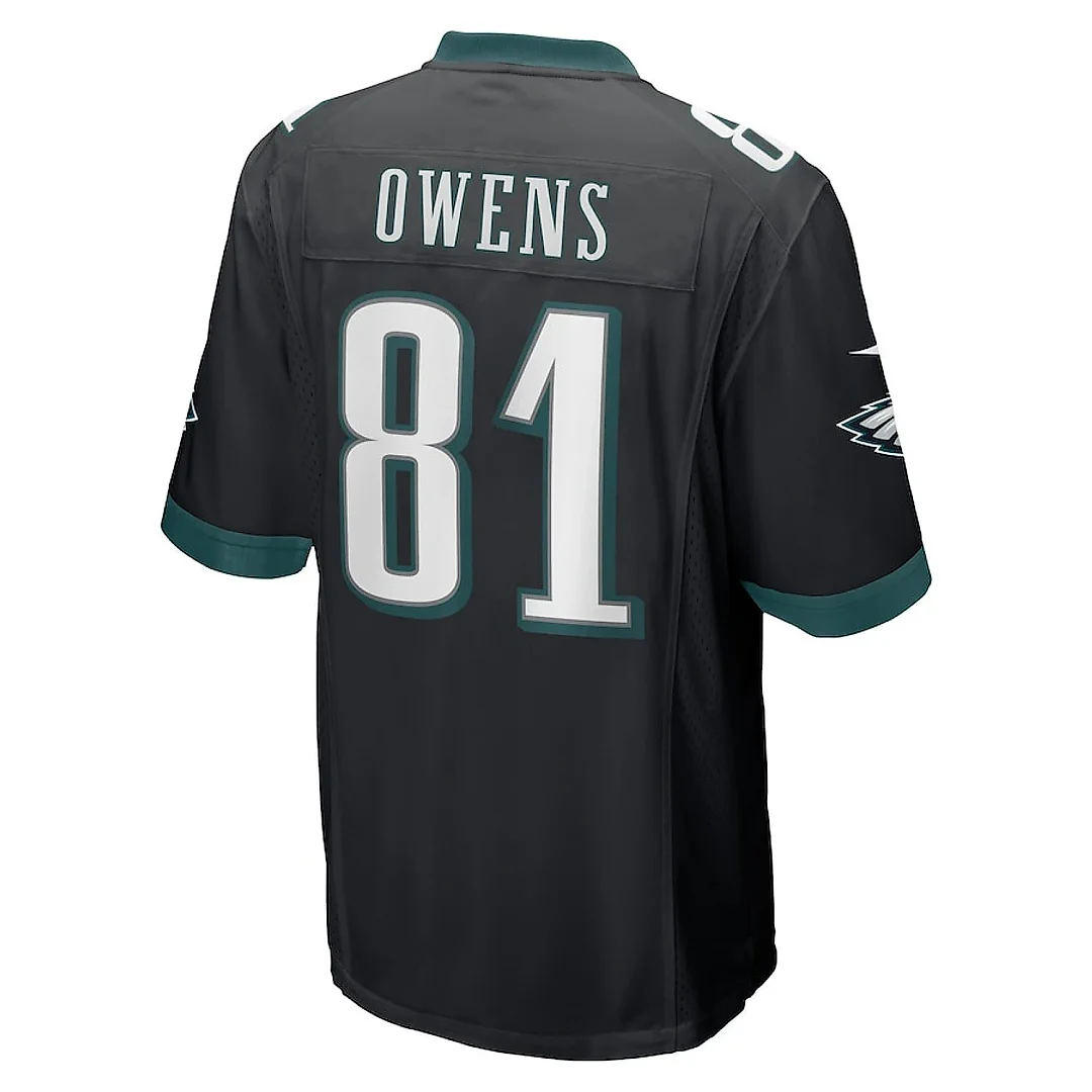 Zennovawear Terrell Owens 81 Philadelphia Eagles Men Retired Jersey - Black