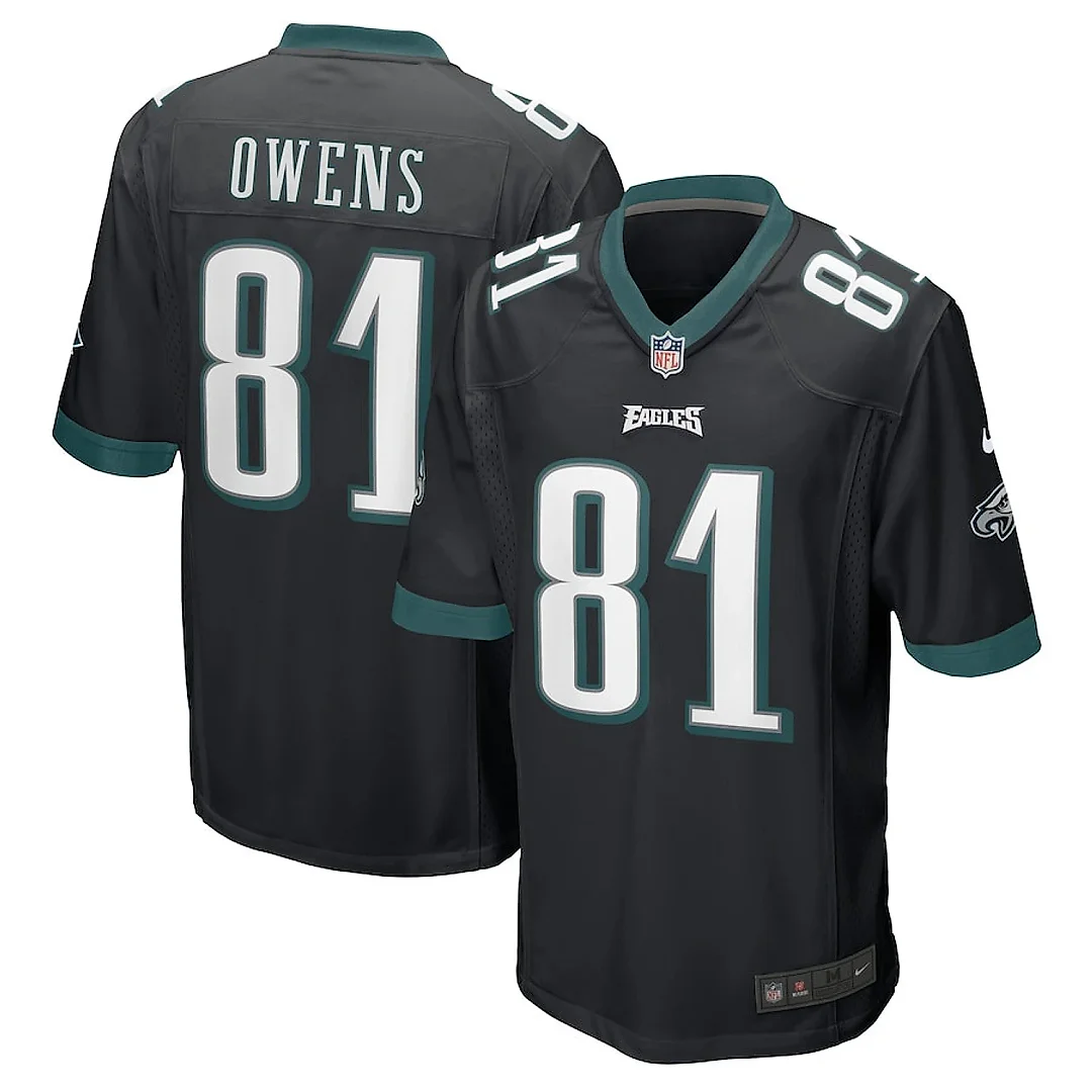 Zennovawear Terrell Owens 81 Philadelphia Eagles Men Retired Jersey - Black