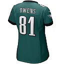 Zennovawear Terrell Owens 81 Philadelphia Eagles Women Game Retired Jersey - Midnight Green
