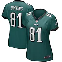 Zennovawear Terrell Owens 81 Philadelphia Eagles Women Game Retired Jersey - Midnight Green