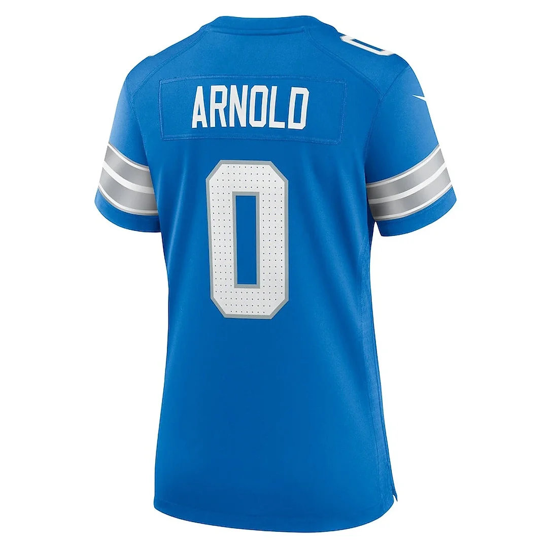 Zennovawear Terrion Arnold 0 Detroit Lions Women's Team Game Jersey - Blue