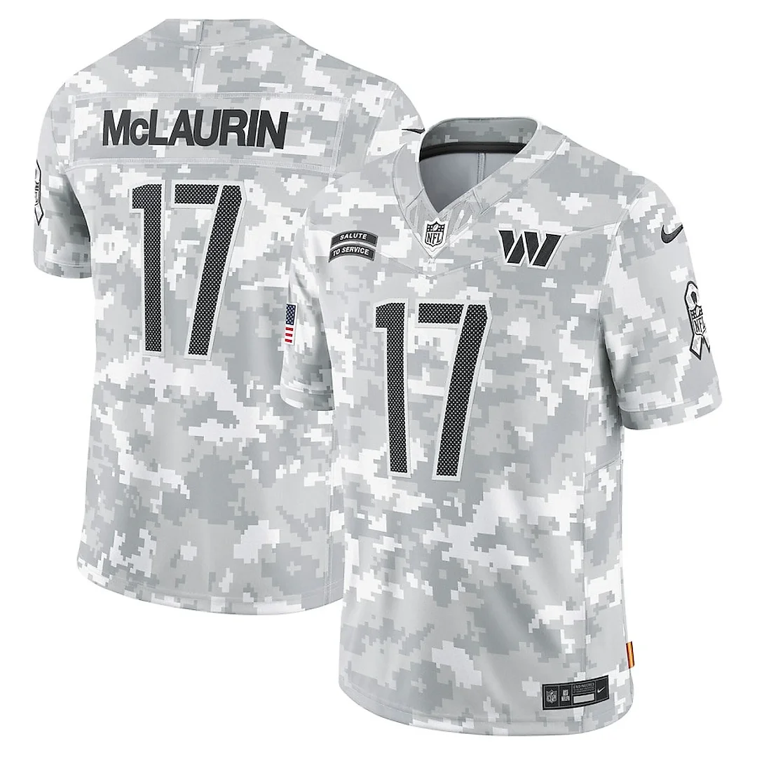 Zennovawear Terry McLaurin 17 Washington Commanders 2024 Salute to Service Limited Men Jersey - Arctic Camo