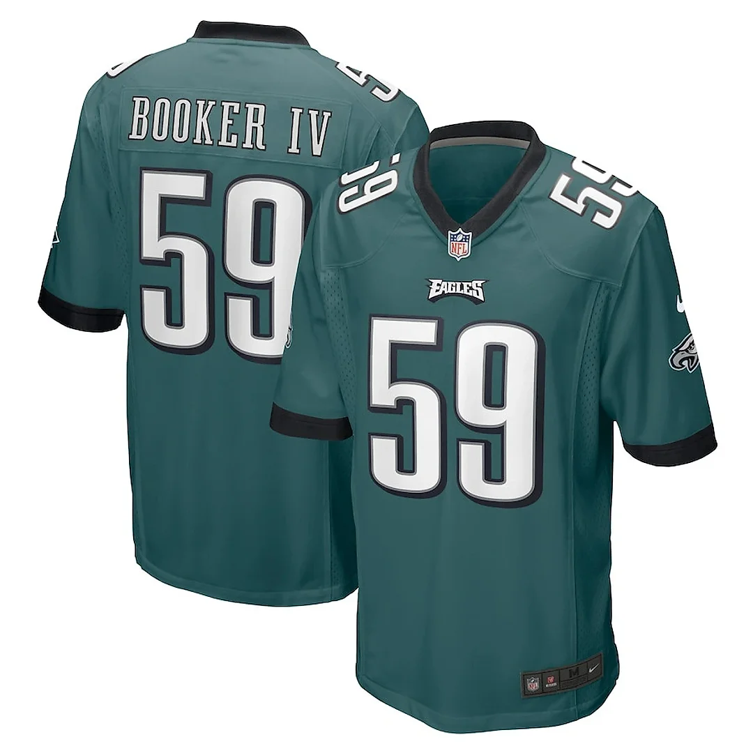 Zennovawear Thomas Booker IV 59 Philadelphia Eagles Game Men Jersey - Midnight Green