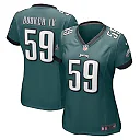 Zennovawear Thomas Booker IV 59 Philadelphia Eagles Game Women Jersey - Midnight Green