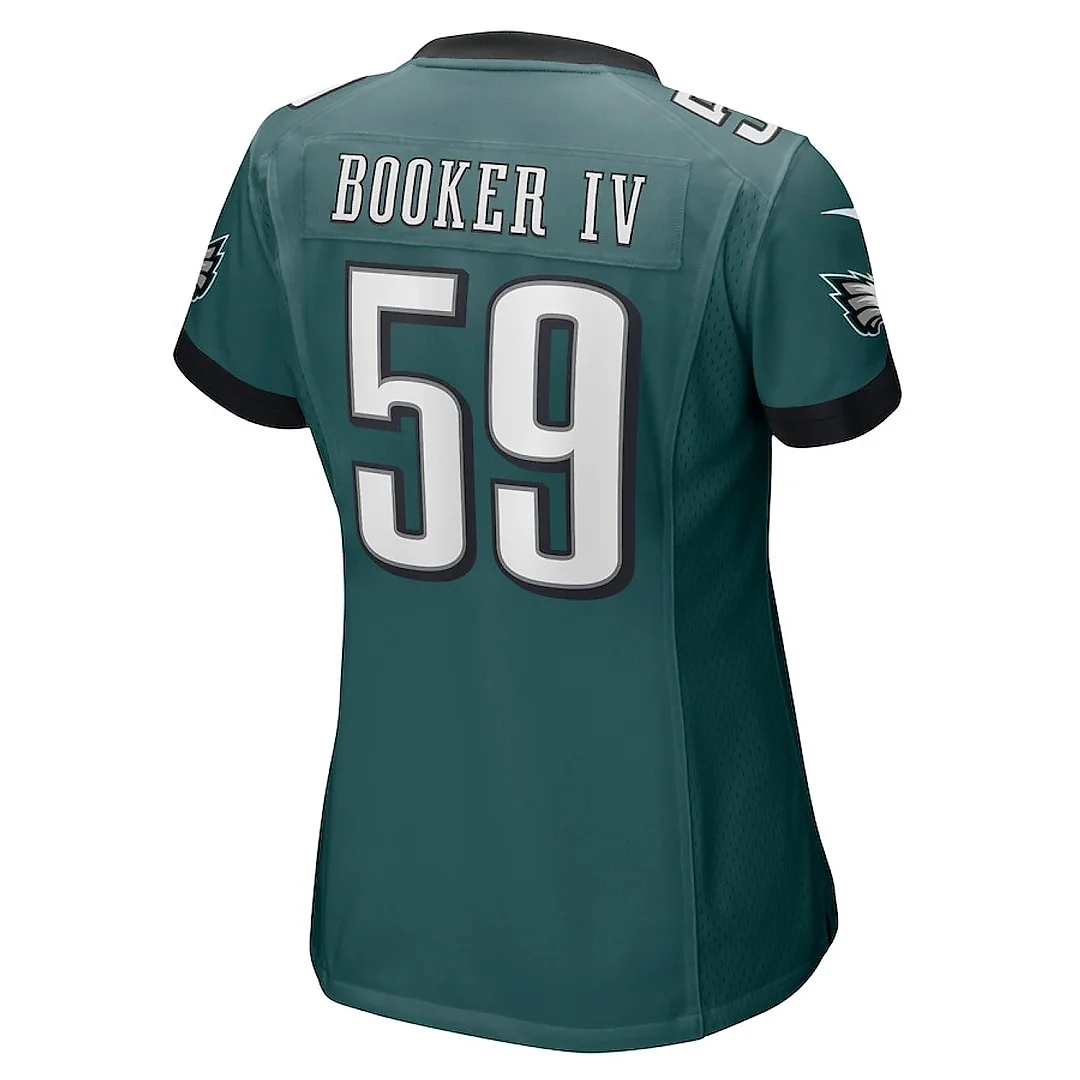 Zennovawear Thomas Booker IV 59 Philadelphia Eagles Game Women Jersey - Midnight Green