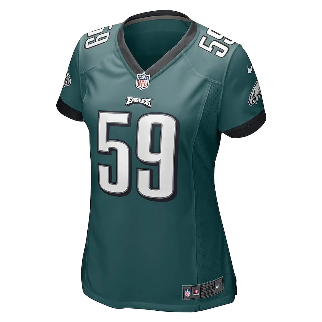 Zennovawear Thomas Booker IV 59 Philadelphia Eagles Game Women Jersey - Midnight Green