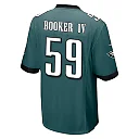 Zennovawear Thomas Booker IV 59 Philadelphia Eagles Super Bowl LIX Champions Patch Game Men Jersey - Midnight Green