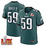 Zennovawear Thomas Booker IV 59 Philadelphia Eagles Super Bowl LIX Jersey - Men's - Midnight Green