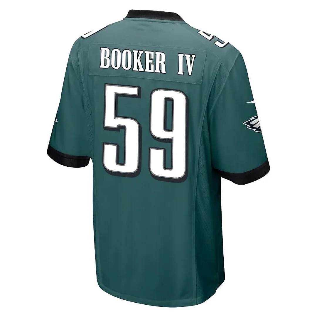 Zennovawear Thomas Booker IV 59 Philadelphia Eagles Super Bowl LIX Champions Patch 'New Orleans - Where Passion Ignites' EMBROIDERED Game Men...