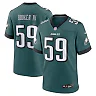 Zennovawear Thomas Booker IV 59 Philadelphia Eagles Team Game Men Jersey - Midnight Green